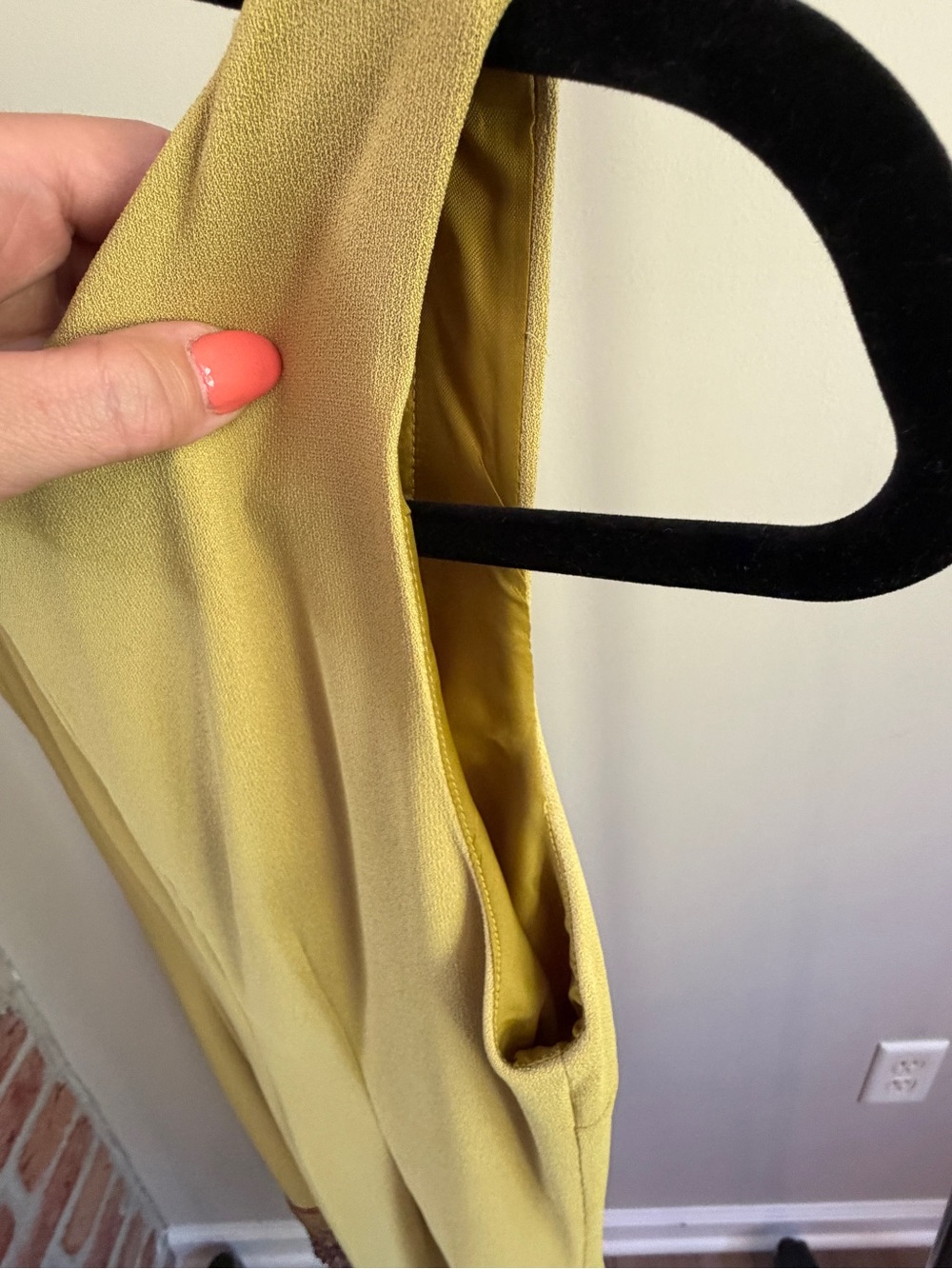 ABS Evening Allen Schwartz Chartreuse Beaded Hem Vintage Cocktail Pinup Dress - Picture 6 of 10